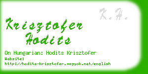 krisztofer hodits business card